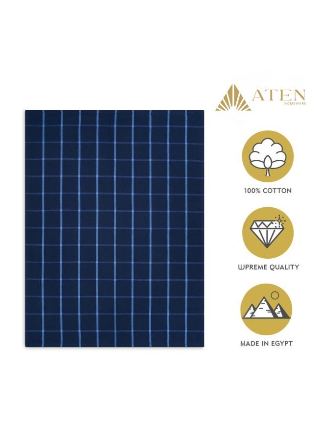 ATEN Homeware Egyptian Cotton Kitchen Tea Towels – Size 50 x 70 cm – Highly Absorbent & Quick-Dry Dish Towels, Lint-Free & Durable, Fade Resistant, Made in Egypt (Dark Blue, 3 Pack) - Image 3